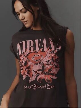 NIRVANA "Heart-Shaped Box" graphic tee from LetLuv at Anthropologie.